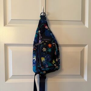 Vera Bradley Women's ReActive  Floral Backpack - Black and Blue